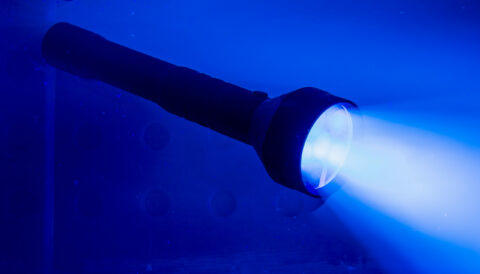 Flashlight UV water-resistant